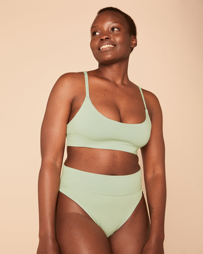 LE BUNS Charlie Organic Cotton Bralette in Rose