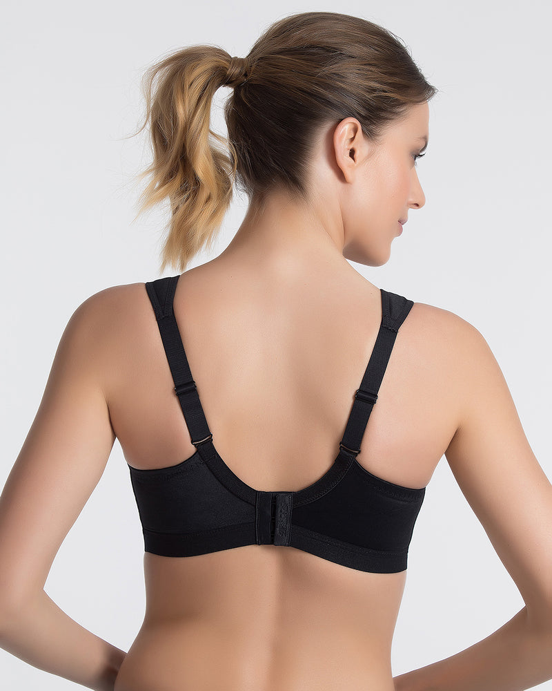 SHOCK ABSORBER ACTIVE D+ CLASSIC SUPPORT BLACK SPORTS BRA