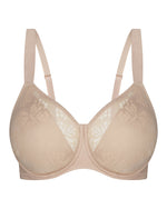 LACY MINIMISER NEW BEIGE BRA