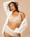 LACY MINIMISER NEW BEIGE BRA