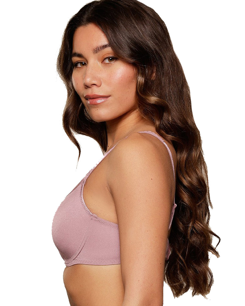 DAILY LACE UNI-FIT MAUVE SHADOW T-SHIRT BRA