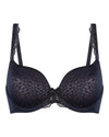 DAILY LACE UNI-FIT BLACK NUDE JACQUARD T-SHIRT BRA