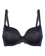 DAILY LACE UNI-FIT BLACK NUDE JACQUARD T-SHIRT BRA