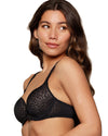 DAILY LACE UNI-FIT BLACK NUDE JACQUARD T-SHIRT BRA