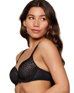DAILY LACE UNI-FIT BLACK NUDE JACQUARD T-SHIRT BRA
