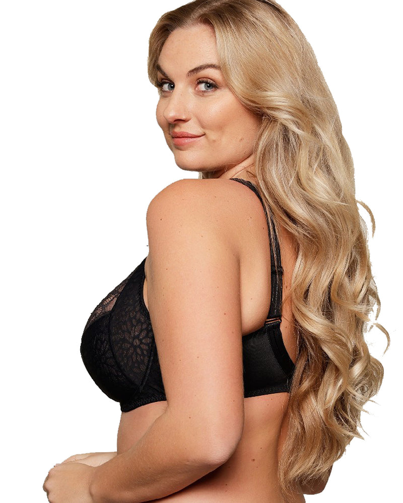 DAILY LACE BLACK NUDE FULL COVERAGE CUP BRA