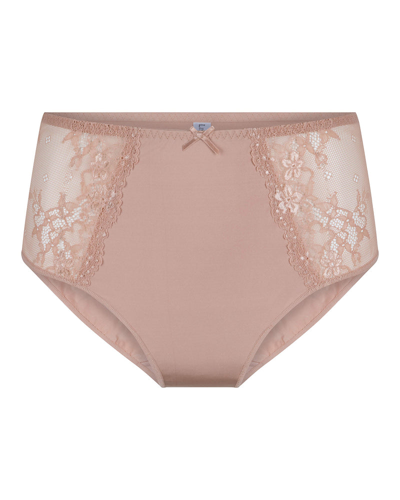 DAILY LACE BLUSH HIGH WAIST BRIEF