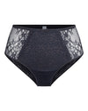 DAILY LACE BLACK NUDE JACQUARD HIGH WAIST BRIEF