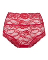 DAILY LACE RED HIGH WAIST ALL OVER LACE BRIEF