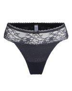 DAILY LACE BLACK NUDE JACQUARD THONG
