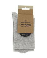 ORGANIC COTTON NET GREY MARLE CREW SOCK
