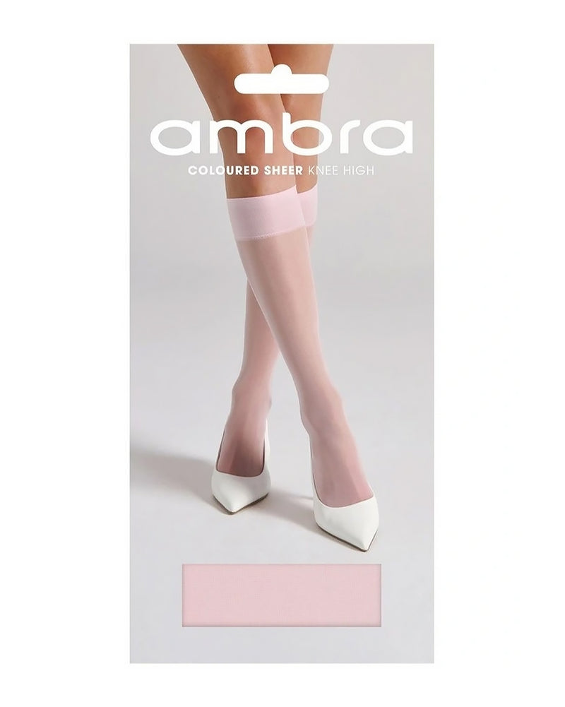 COLOURED SHEER BALLET KNEE HIGH