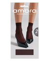 COLOURED SHEER ANKLET 2 PK