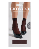 COLOURED SHEER ANKLET 2 PK