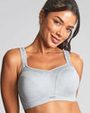 POWER GREY MARL UNDERWIRED SPORTS BRA