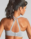 POWER GREY MARL UNDERWIRED SPORTS BRA