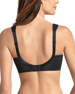 SAFINA POCKETED WIREFREE BLACK BRA