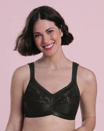 SAFINA POCKETED WIREFREE BLACK BRA