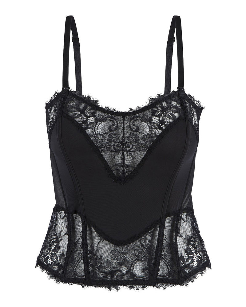 BLACK LACE COLLECTION BUSTIER