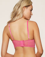 PINK LACE BUSTIER BRA