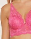PINK LACE BUSTIER BRA