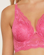 PINK LACE BUSTIER BRA