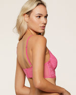 PINK LACE BUSTIER BRA