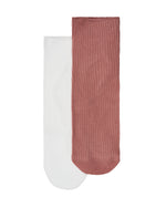 SOFT TOP ROSE/WHITE ANKLE SOCK 2PK