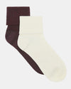 CUFFED RIB CREW SOCK 2PK