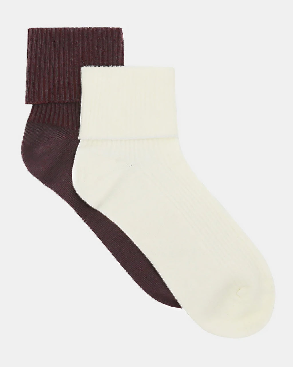 CUFFED RIB CREW SOCK 2PK