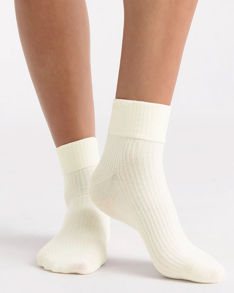 CUFFED RIB CREW SOCK 2PK