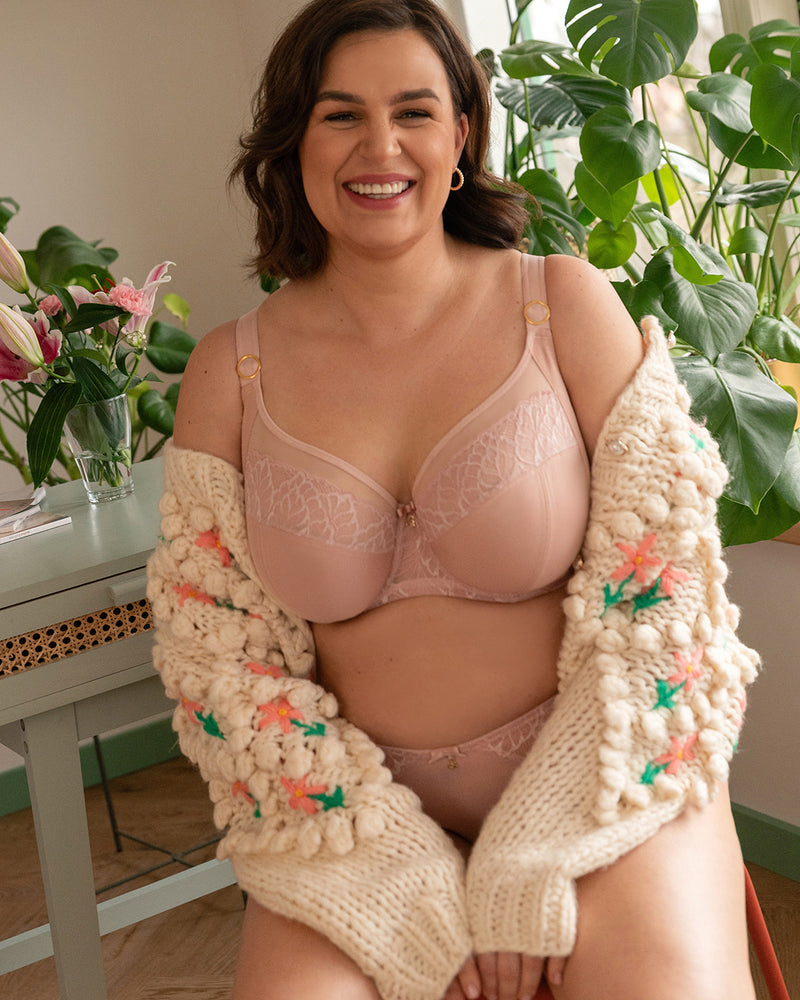 AMELIA POWDER ROSE FULL CUP SIDE SUPPORT BRA