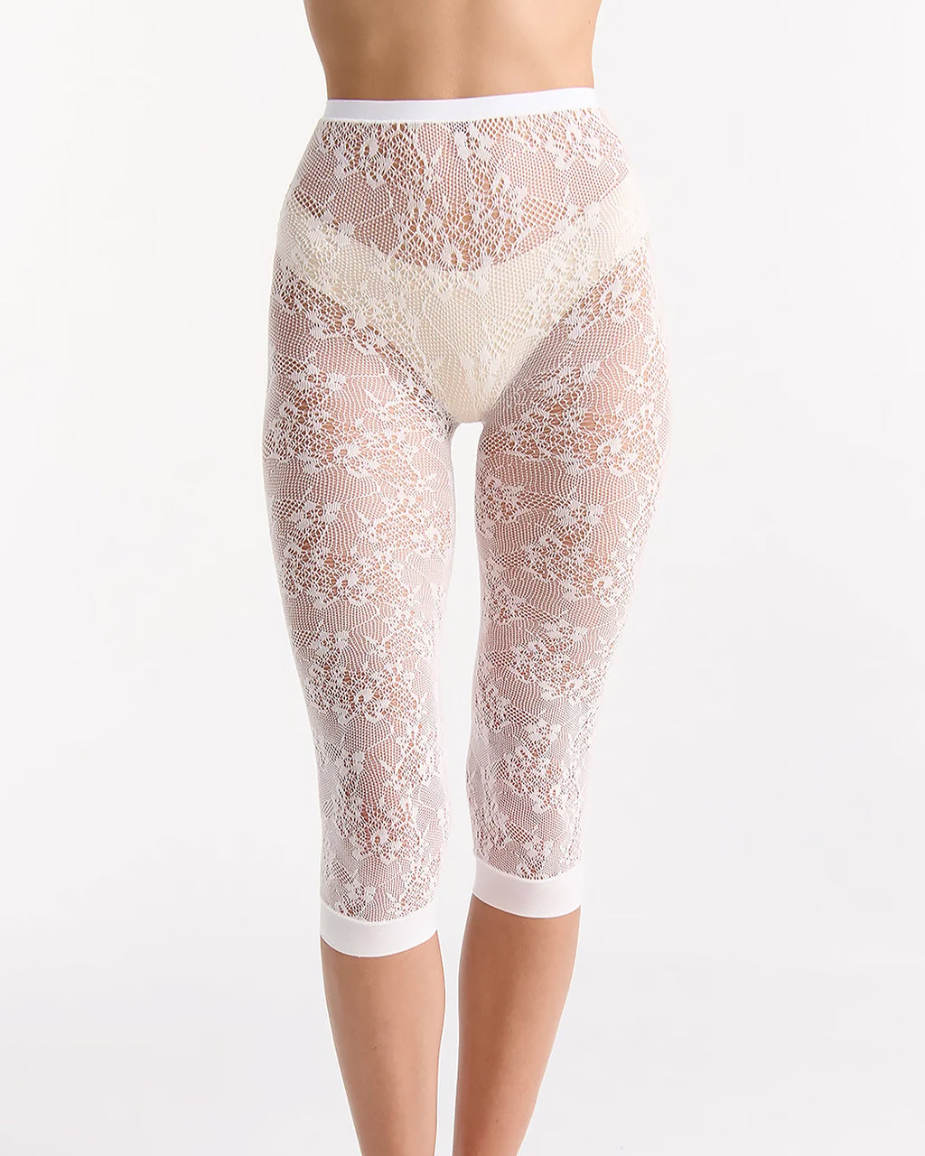 LACE WHITE NET CAPRI