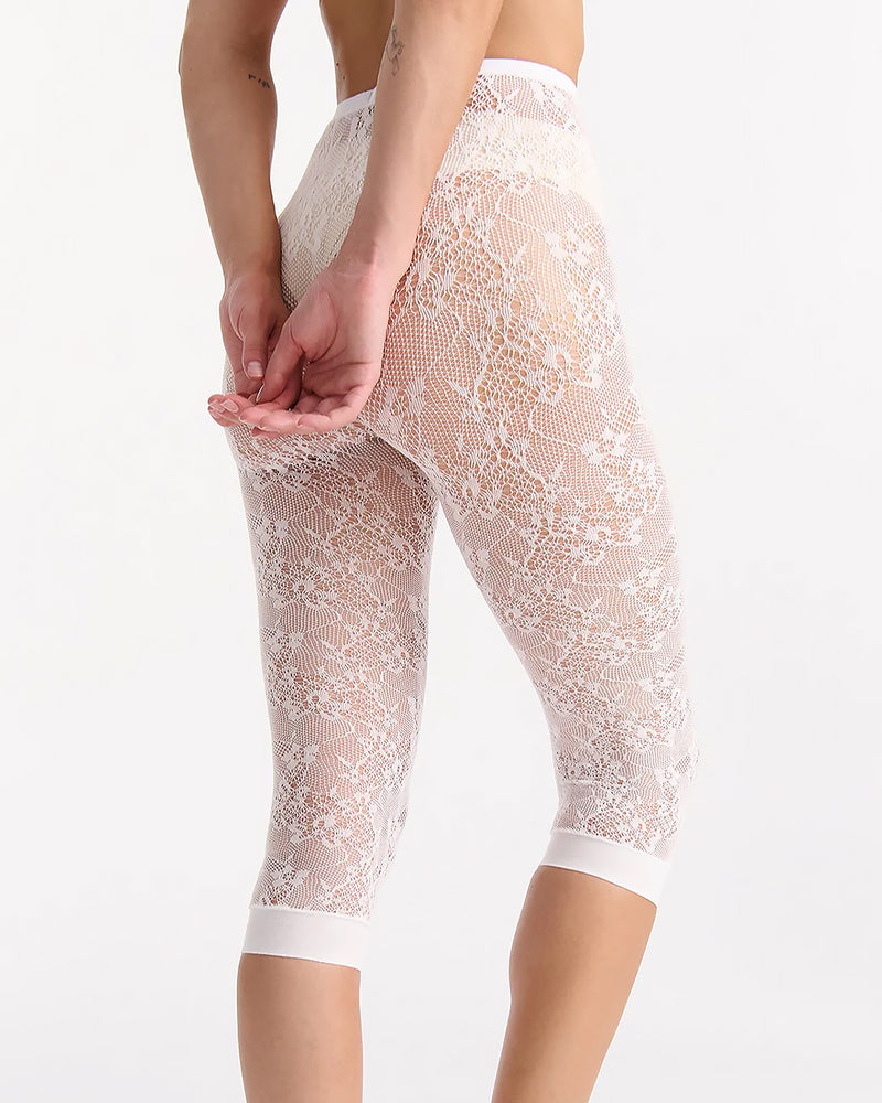LACE WHITE NET CAPRI