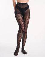 LEOPARD BLACK SHEER TIGHT