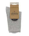 FINE CABLE CREW SOCK GREY MARL