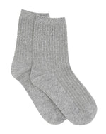 FINE CABLE CREW SOCK GREY MARL