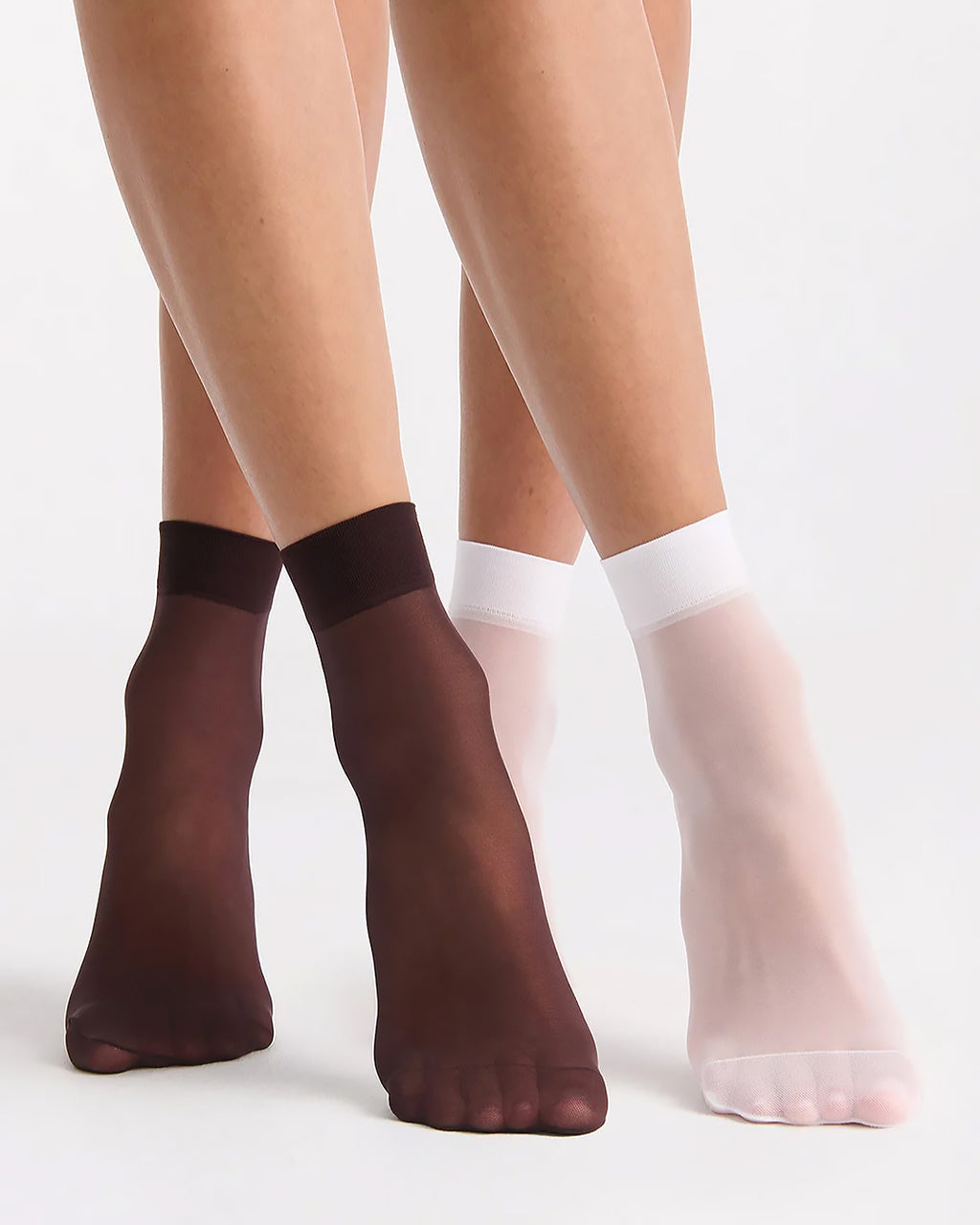 COLOURED SHEER ANKLET 2 PK