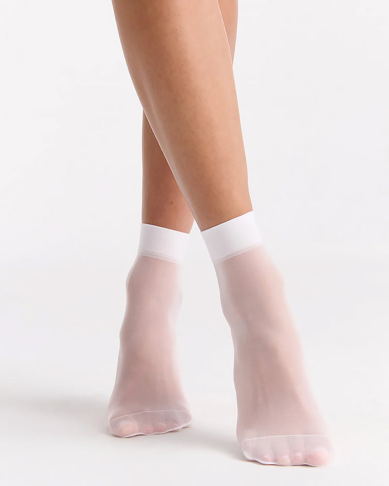 COLOURED SHEER ANKLET 2 PK