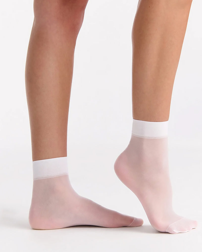 COLOURED SHEER ANKLET 2 PK