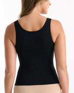 SEAMLESS SMOOTHIES REVERSIBLE BLACK TANK WITH SHELF BRA