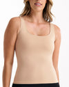 SEAMLESS SMOOTHIES REVERSIBLE NUDE TANK WITH SHELF BRA