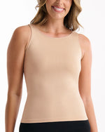 SEAMLESS SMOOTHIES REVERSIBLE NUDE TANK WITH SHELF BRA