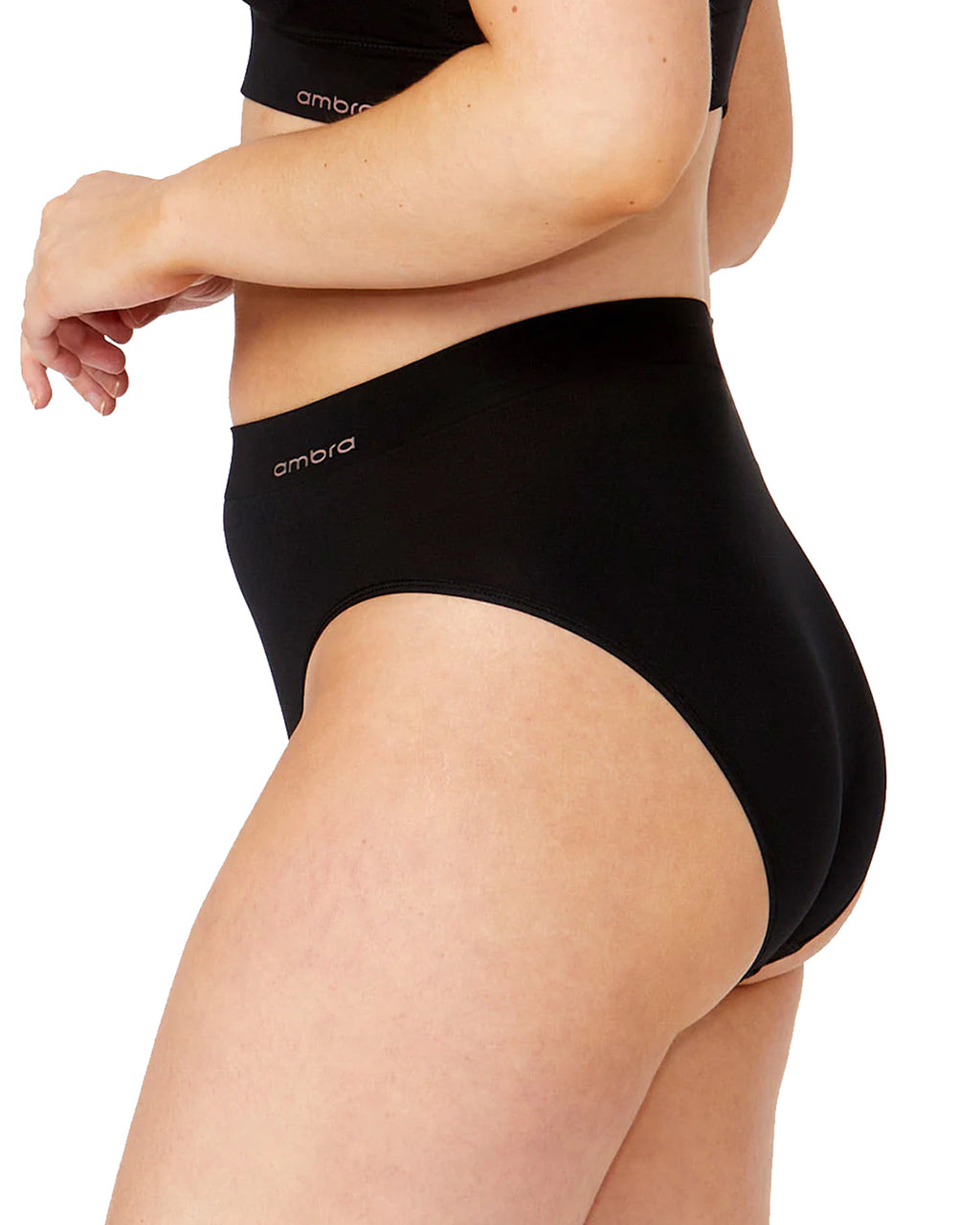BONDI BARE BLACK HI CUT BRIEF