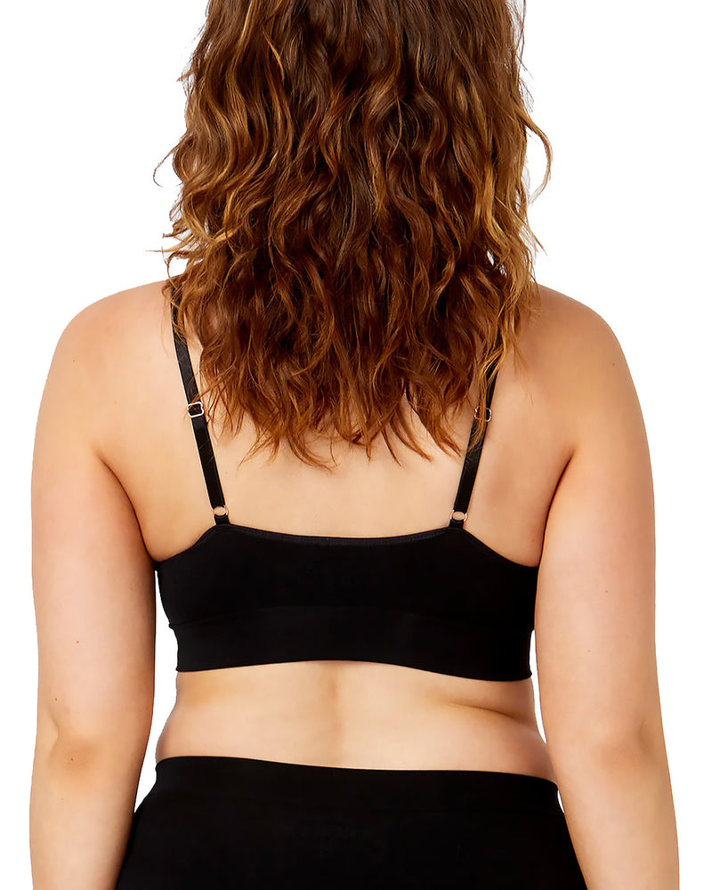 BONDI BARE BLACK LONGLINE BRA