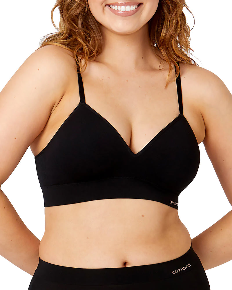 BONDI BARE BLACK LONGLINE BRA