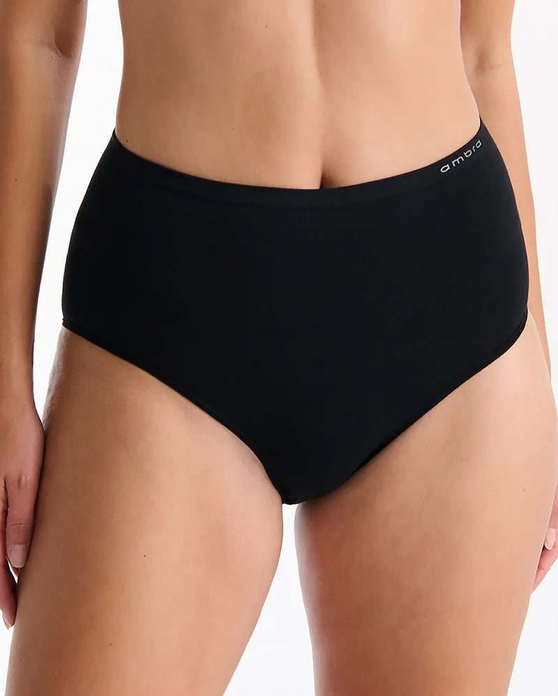 PUREBASICS BLACK FULL BRIEF - 2PK