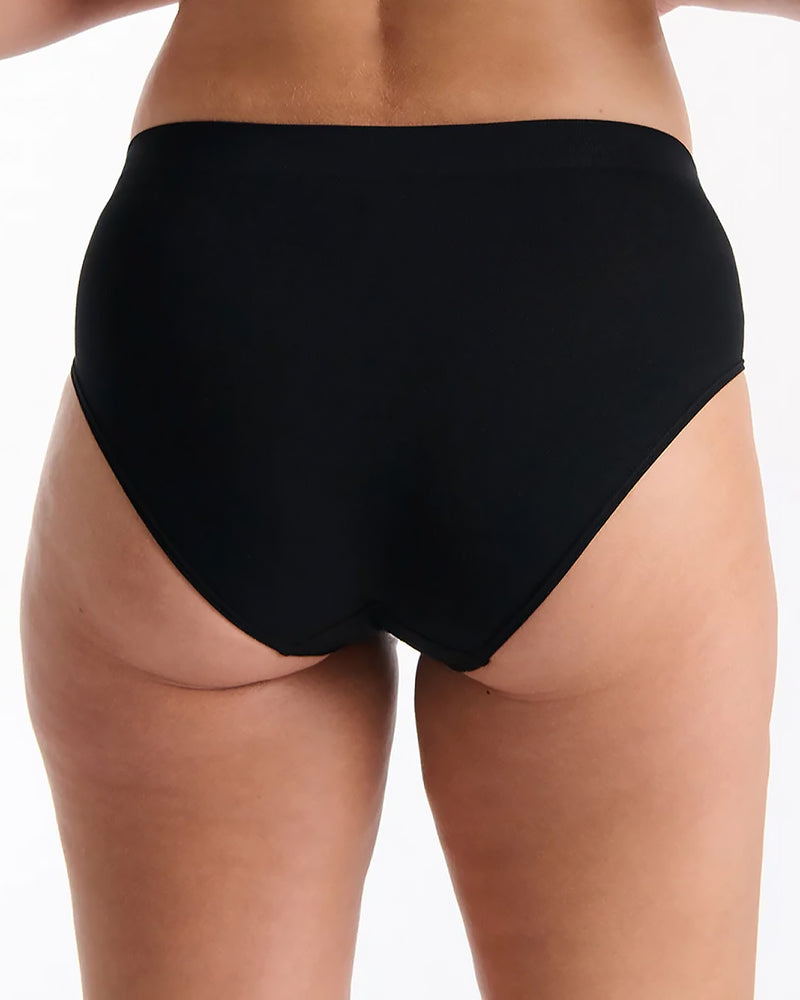 PUREBASICS BLACK MIDI BRIEF - 2PK