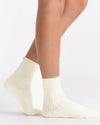 ORGANIC COTTON WIDE RIB BUTTERCREAM CREW SOCK