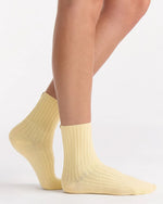 ORGANIC COTTON WIDE RIB MERINGUE CREW SOCK